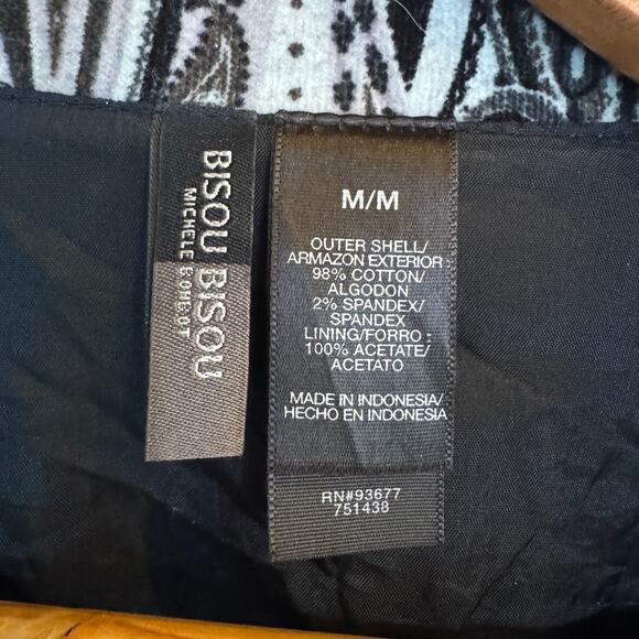 Bisou Bisou black paisley print, blazer jacket, size M - Picture 5 of 12